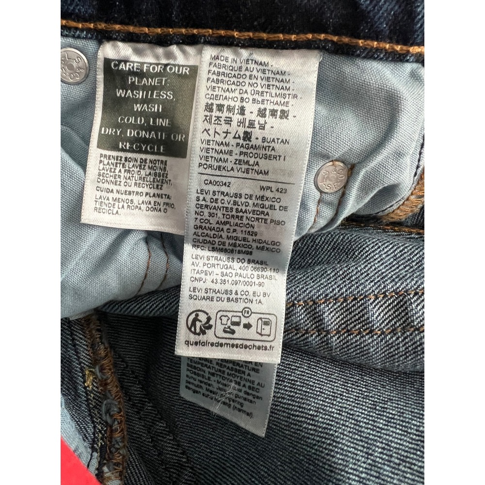 Levis 501 Curve High Rise Straight Leg Button Fly Stretch Jeans Womens 26x30 - Picture 5 of 6